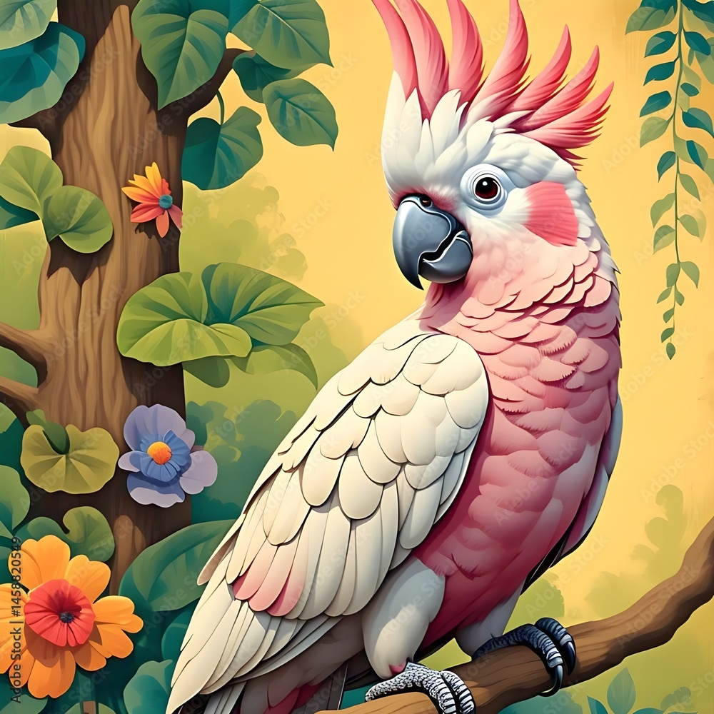 Fototapeta premium A vector of a cockatoo