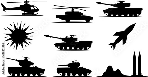 american army Combat Soldier Silhouette Vector Bundle"
