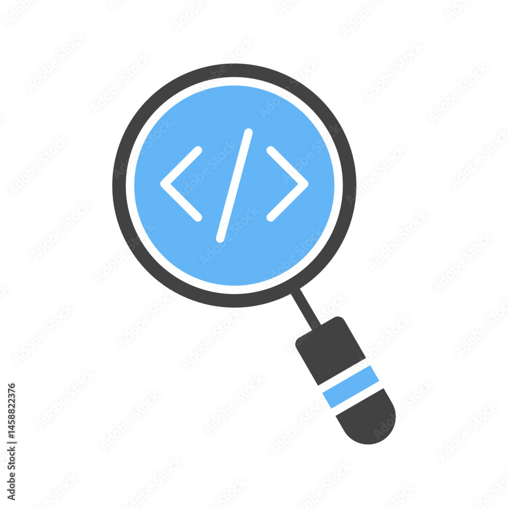 Search from Code icon vector image. Suitable for mobile apps, web apps and print media. Search from Code icon vector image. Suitable for mobile apps, web apps and print media.
