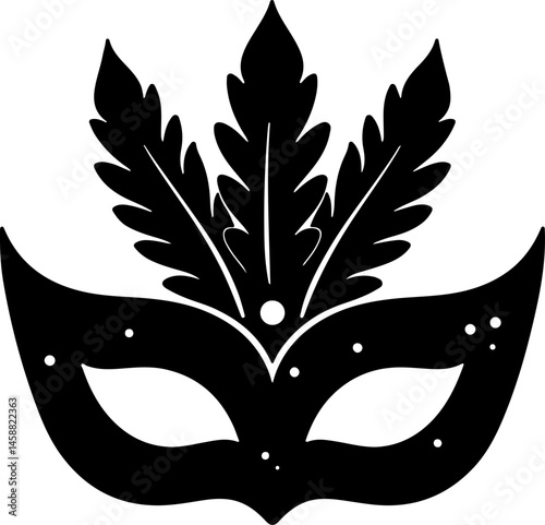 "Elegant Black Silhouette Masquerade Masks Collection"