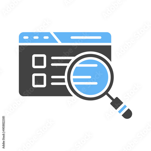 Search Results icon vector image. Suitable for mobile apps, web apps and print media.