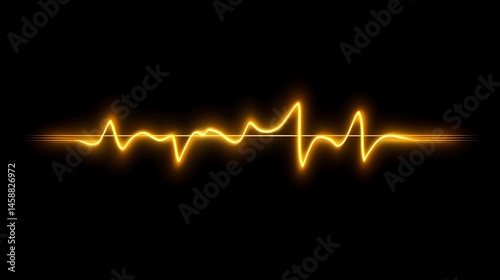 Golden Sound Wave Graphic