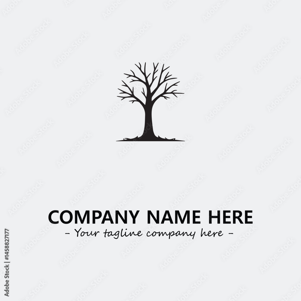 Fototapeta premium Tree Silhouette Logo Company Design Illustration Vector Graphic Image