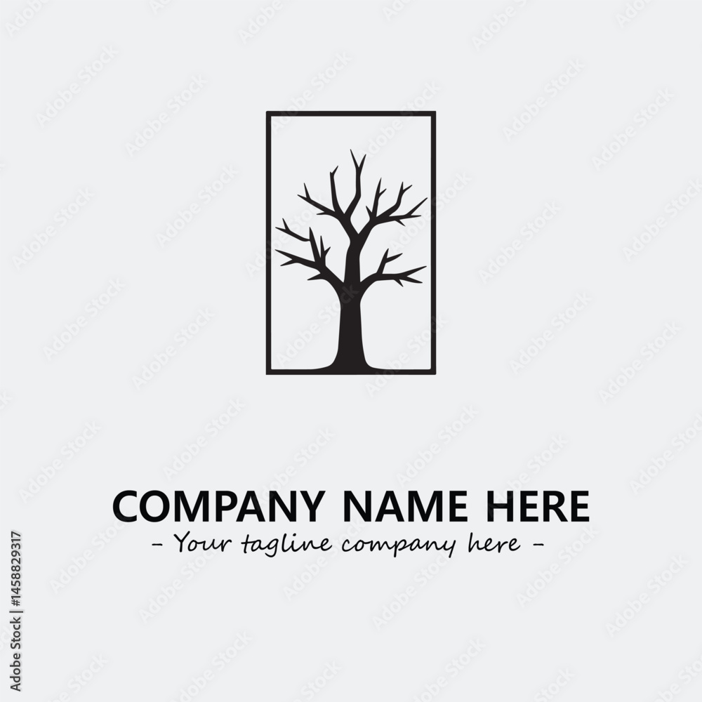 Obraz premium Tree Silhouette Logo Company Design Illustration Vector Graphic Image