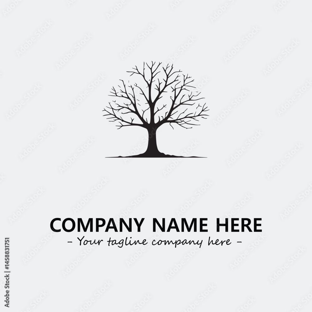 Fototapeta premium Tree Silhouette Logo Company Design Illustration Vector Graphic Image