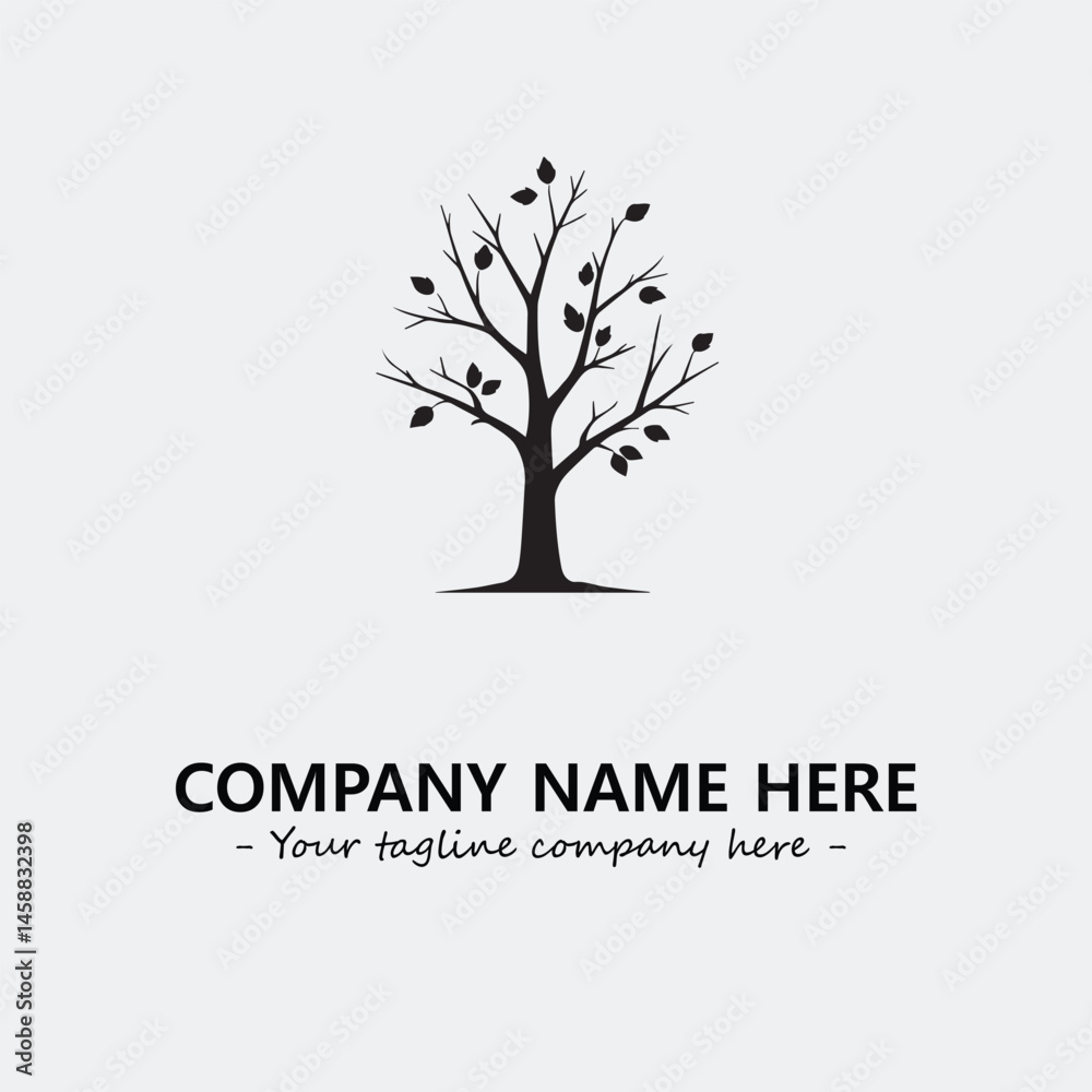 Obraz premium Tree Silhouette Logo Company Design Illustration Vector Graphic Image