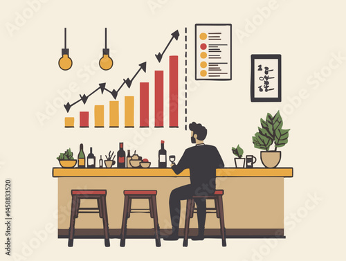  full-shot of a a person hosting a business lunch engaging with clients over a meal,2