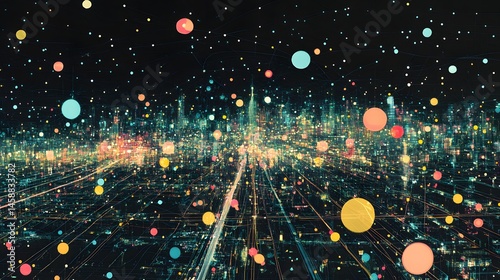Luminous Dots Mapping the Pulse of a City 