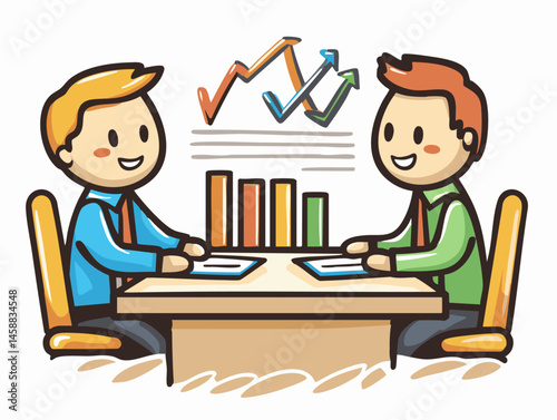 full-shot of a a person negotiating a deal sitting across a table from another individual,1