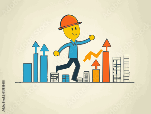  full-shot of a a person reviewing blueprints and architectural designs wearing a hard hat,1