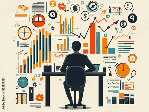  full-shot of a a person collaborating on a project sitting in a conference room with colleagues,