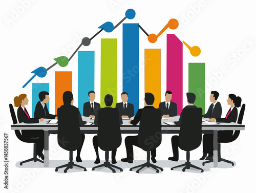  full-shot of a a person collaborating on a project sitting in a conference room with colleagues,1