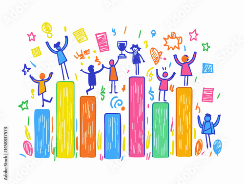  full-shot of a a person celebrating a business milestone holding a trophy or award,3