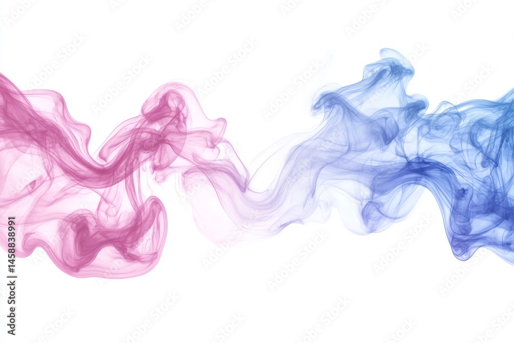 Fototapeta premium Pastel hues with motion blur on a blank background create a visually soft celebration