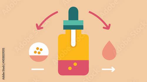 Ingredient Infusion A visual representation of key nourishing ingredients swirling into a serum bottle with arrows indicating their infusion into the skin.
