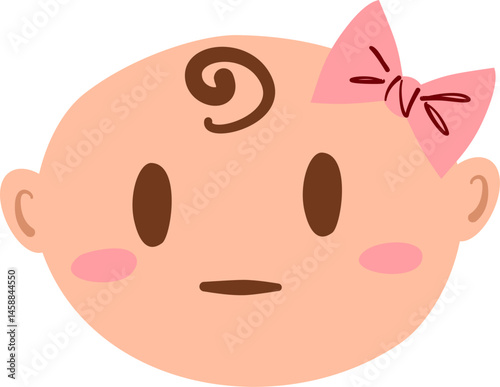 Baby emoticon. Blank face baby.