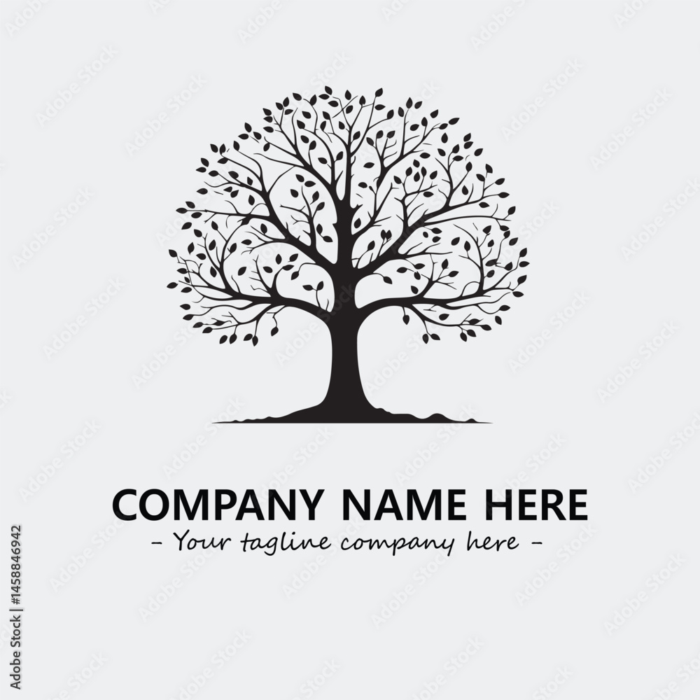 Obraz premium Tree Silhouette Logo Company Design Illustration Vector Graphic Image