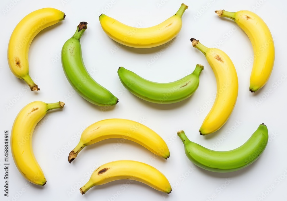 Fresh Yellow Green Bananas Fruit Flatlay Pattern Design food ripe sweet image nature bright summer Fresh Yellow Green Bananas Fruit Flatlay Pattern Design food ripe sweet image nature bright summer