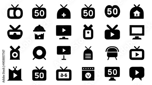 These icons deliver clean black visuals on white canvas making them versatile for infographics user interfaces and professional minimalist branding projects