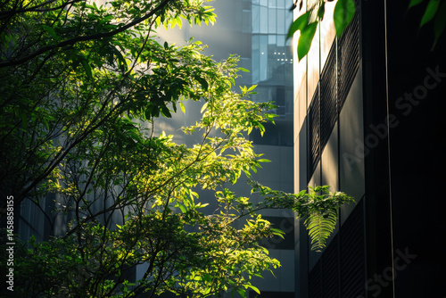 contrast and contradiction in urban landscapes showcasing harmony and dissonance between nature and architecture.