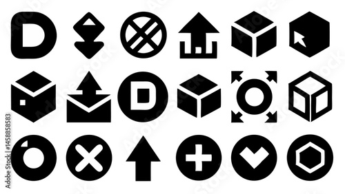 Packaging symbol icons illustrating care handling and protection instructions for global shipping
