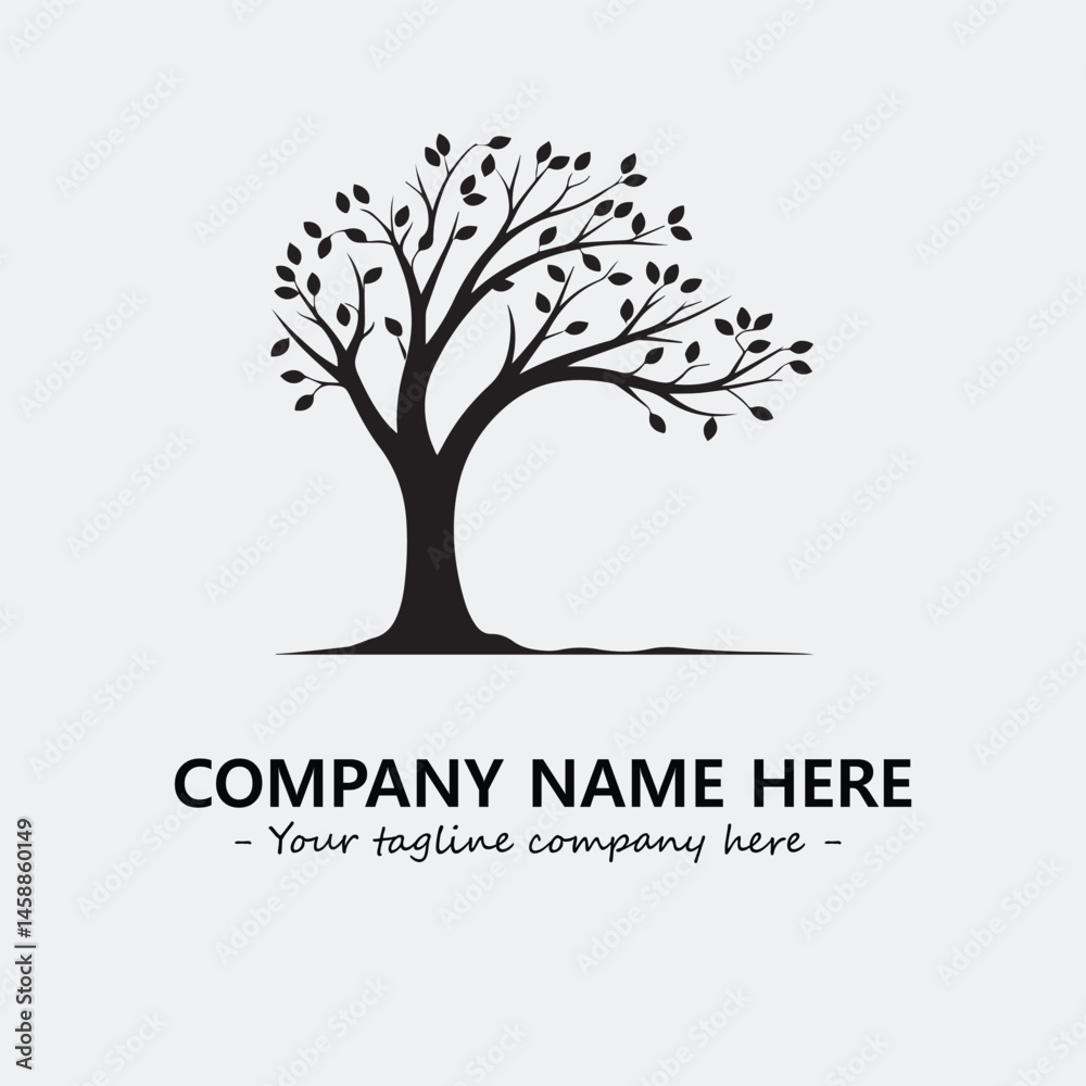 Obraz premium Tree Silhouette Logo Company Design Illustration Vector Graphic Image