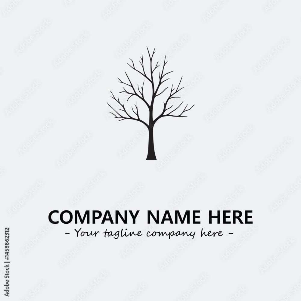 Fototapeta premium Tree Silhouette Logo Company Design Illustration Vector Graphic Image