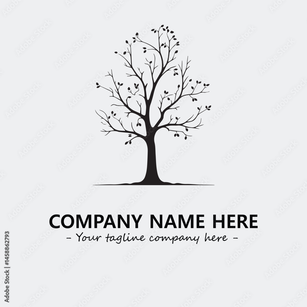 Obraz premium Tree Silhouette Logo Company Design Illustration Vector Graphic Image