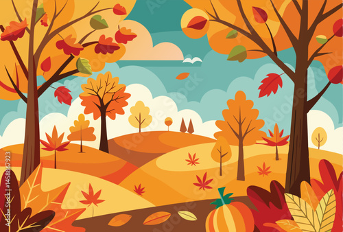 Crisp Autumn Air Background