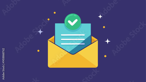 Order Confirmation Email An illustration of an order confirmation email with a glowing View Order button suggesting easy access to order details.