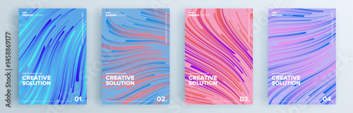 Modern abstract covers set, minimal covers design. Colorful geometric background, vector illustration.
