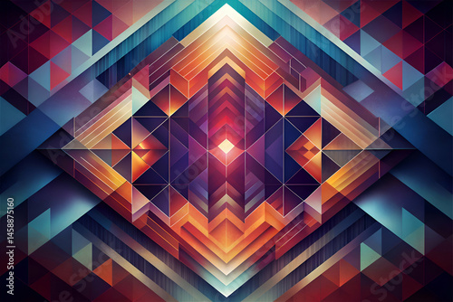 Abstract Geometric Pattern Design. Colorful Background