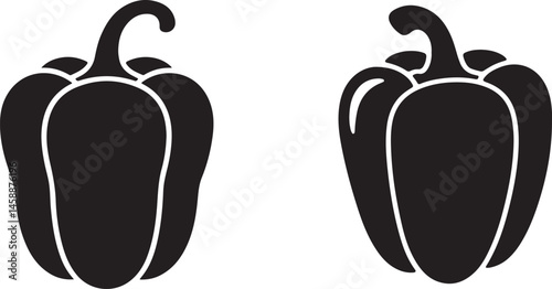 set of capsicum silhouettes