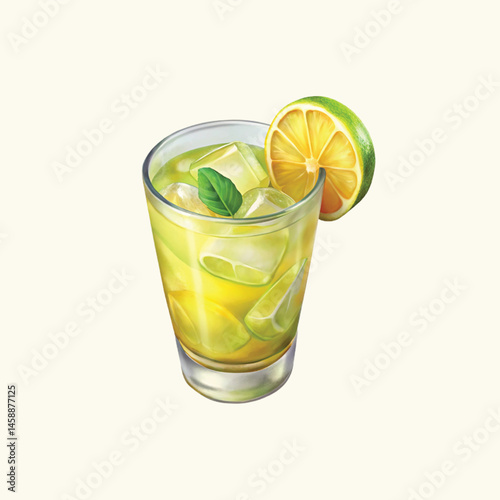 cocktail with lime