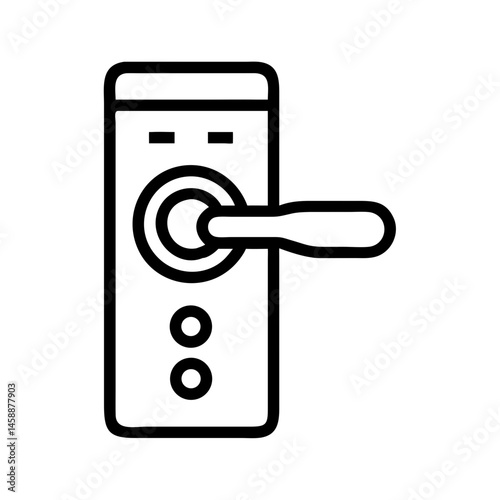 Control Lever Handle Icon, Mechanical and Industrial Tool Symbol, Equipment Operation Illustration for Machinery, Engineering, and Technical Design