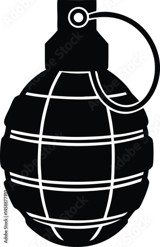 grenade silhouette vector illustration