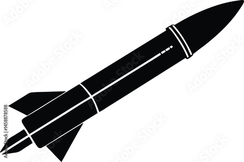 missile silhouette vector