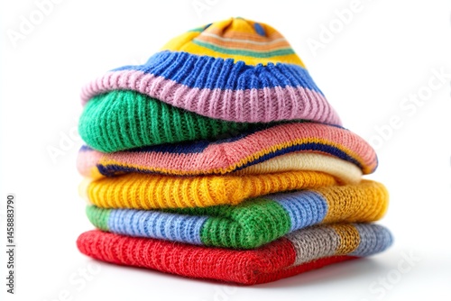 Baby hats isolated on white background