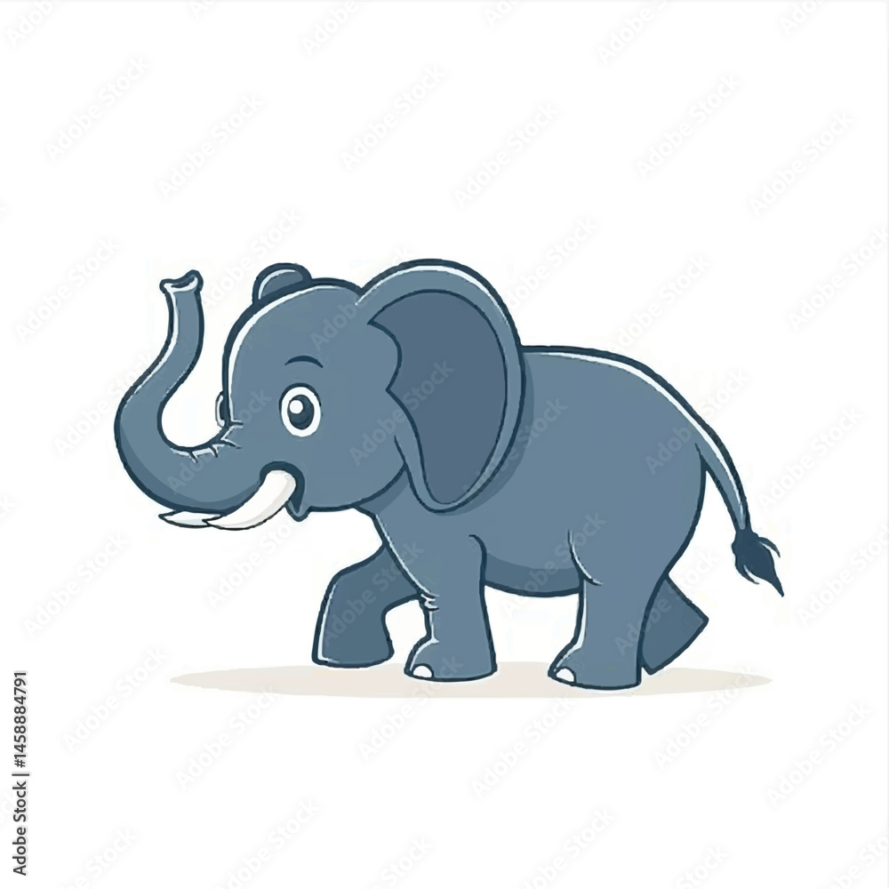 A cute of elephant vector illustration A cute of elephant vector illustration