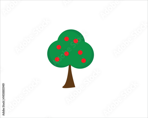 Apple tree on a white background
