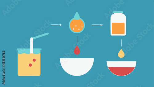 Infusion Process A stepbystep illustration showing a moisturizer being infused with exosomes including mixing bowls and tiny bubbles symbolizing the blending process.