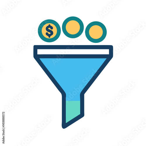 Funnel Icon Representing Lead Generation and Sales Process