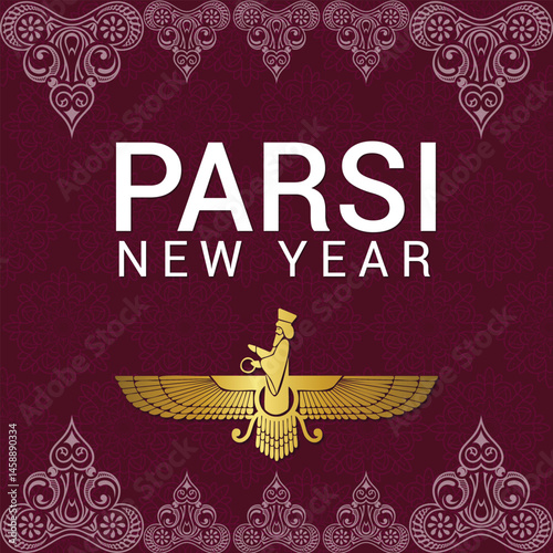 Parsi new year template banner and poster, parsi banner