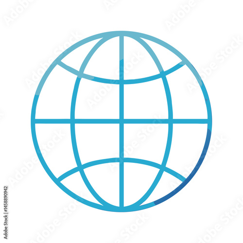 Globe Icon Representing Geography or World Map and Global Location