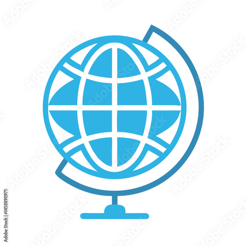 Globe Icon Representing Geography or World Map and Global Location