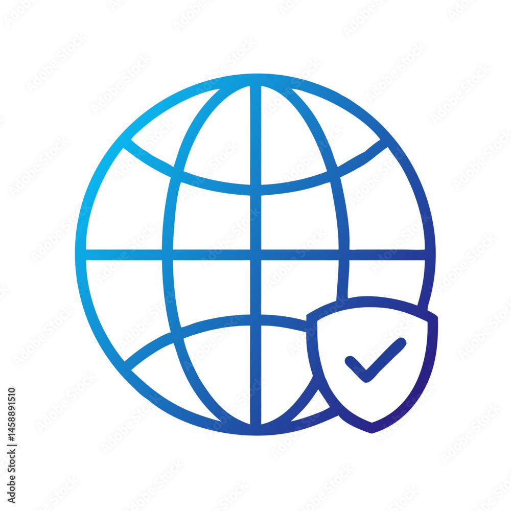 Globe with Security Icon Representing Global Security and International Data Protection Globe with Security Icon Representing Global Security and International Data Protection