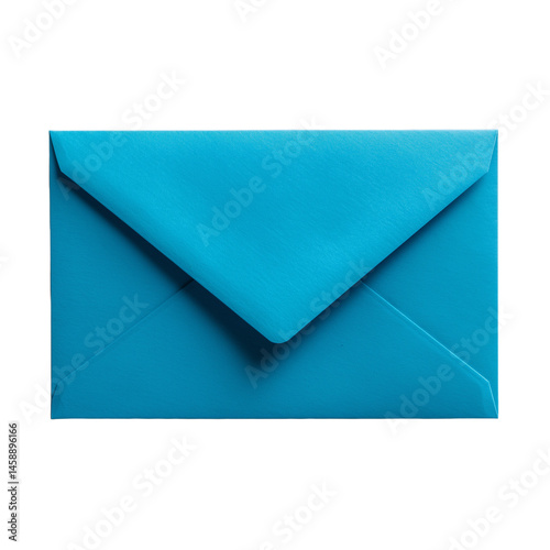 blue envelope on transparent background