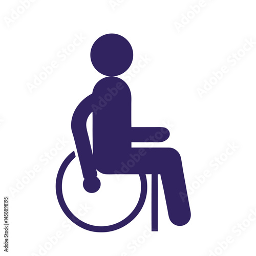 disabled person silhouette icon sign