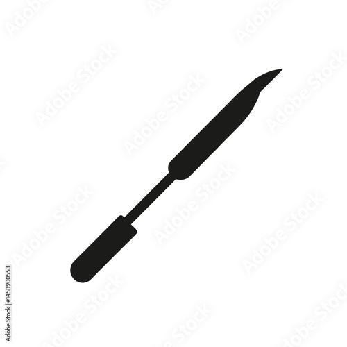 black silhouette of a scalpel icon