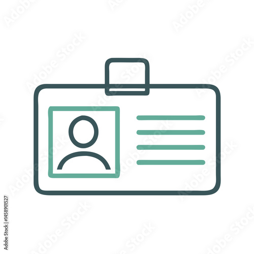 ID Card Icon Representing Personal Identification and Identity Verification